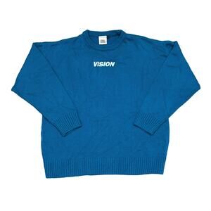 Rare Vision Streetwear Knit Crewneck Sweater Pullover Men's Large Skater